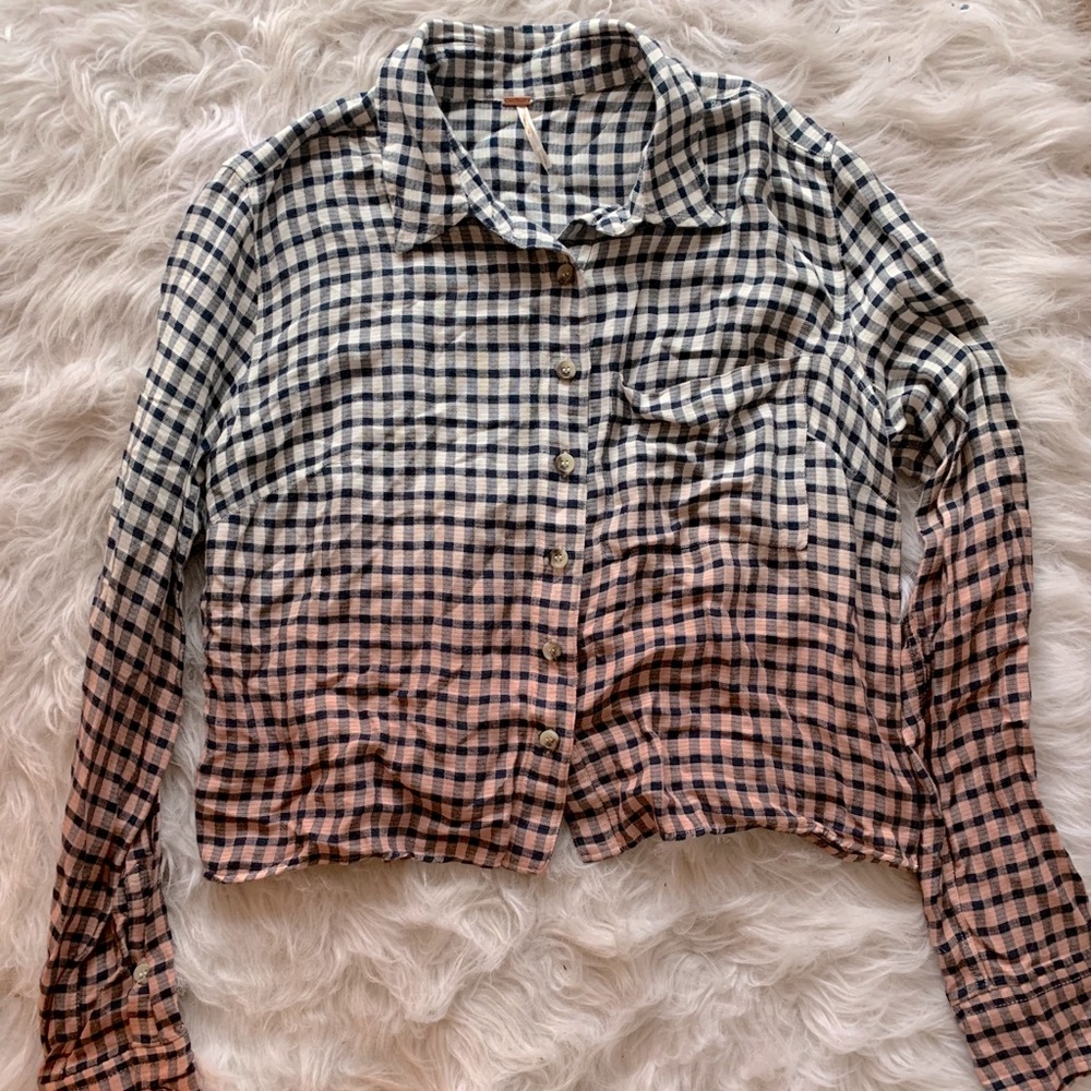 Free people Buffalo check tee